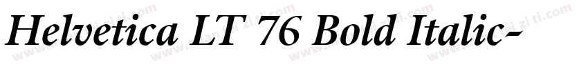 Helvetica LT 76 Bold Italic字体转换